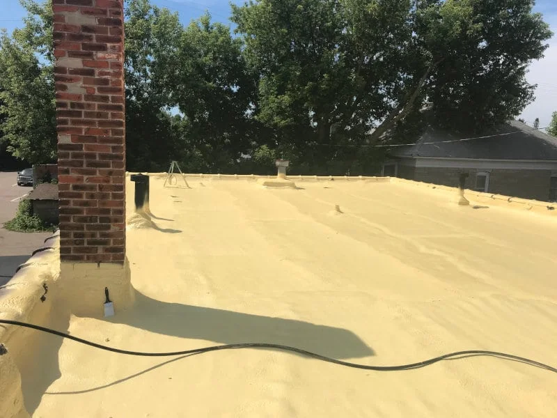 Spray foam roofing application in Oklahoma